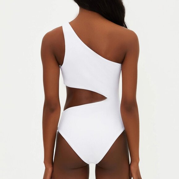 NWT Beach Riot Core Collection Celine One Piece in White Size Large - Picture 2 of 3